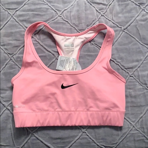 baby pink nike sports bra